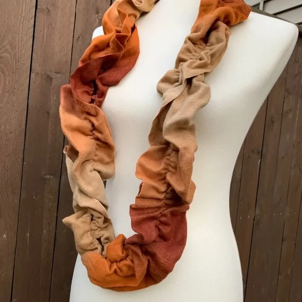 Orange Cashmink Infinity Style Scarf NWT